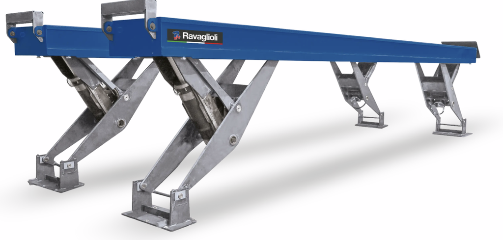 Elektrohidraulinis žirklinis keltuvas 25 000 kg, platformos 14 500 mm (RAV825.145I, RAVAGLIOLI)