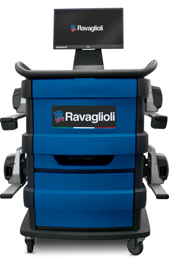 RAVTD1780PWS.3 8-CCD sensoru riteņu ģeometrijas regulēšanas stends ar infrasarkano staru pārraidi starp mērgalvām (RAV.TD178.700384, RAVAGLIOLI)