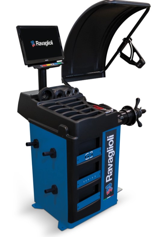Automobilių ratų balansavimo staklės G3.150S (22 col. Full HD, pramoninis PC) (RAV.G3150.201539, RAVAGLIOLI)