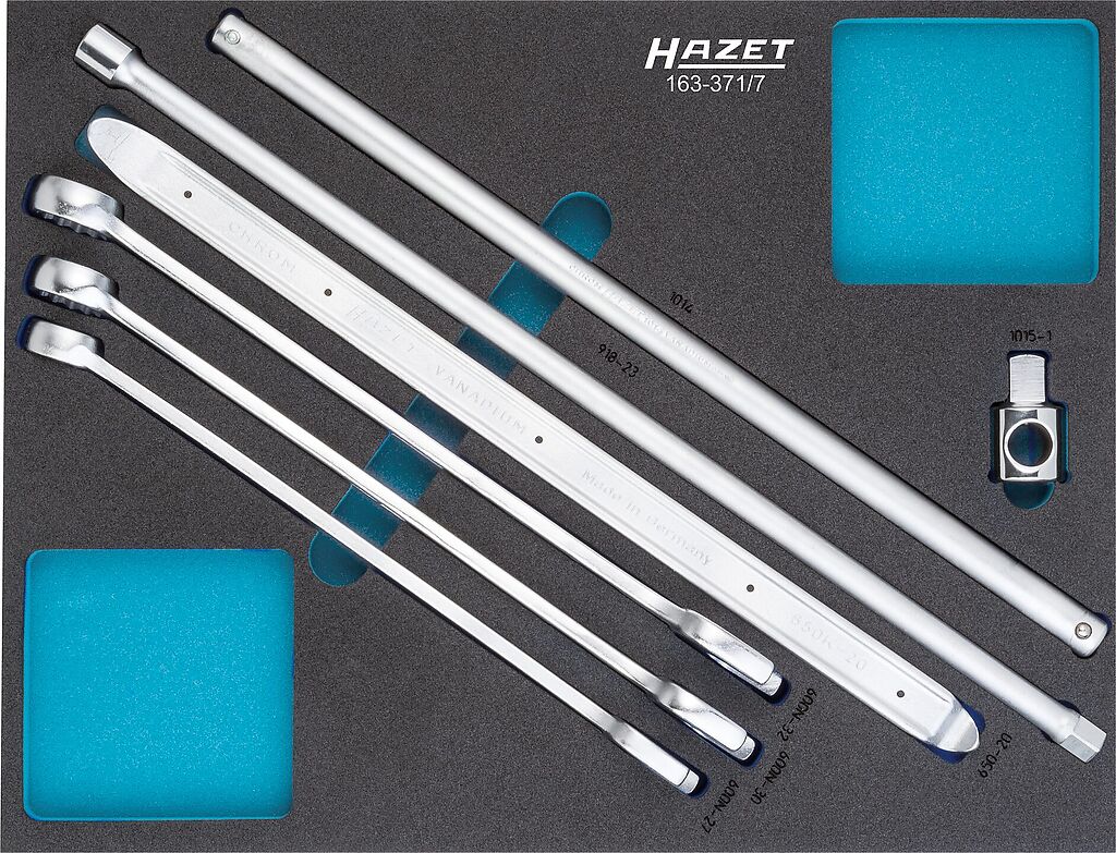 Tool set, 7 pieces – outside 12-point and hexagon profile (163-371/7, HAZET)