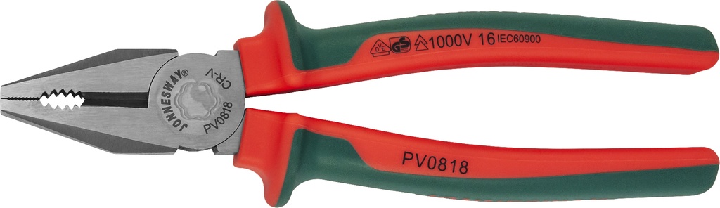 INSULATED COMBINATION PLIERS (PV0818, JONNESWAY)
