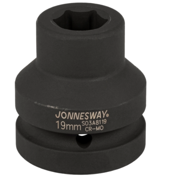 Smūginė galvutė 1" 6-briaunė, dydis: 19 mm (S03A8119, JONNESWAY)