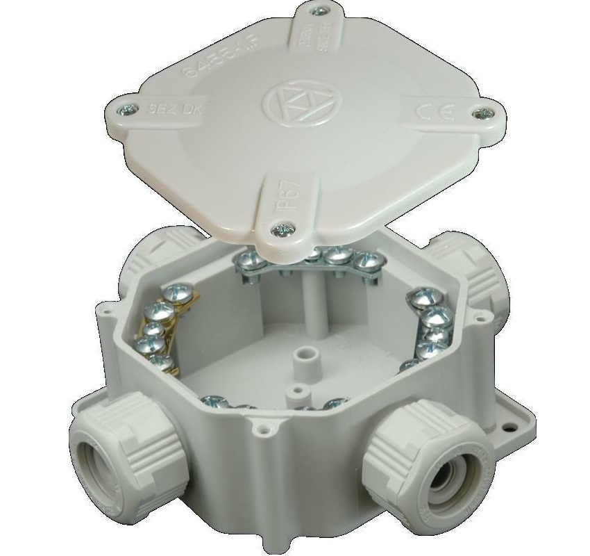 Connector box with contacts 6455-26P, 132×67, IP67 (054714671)