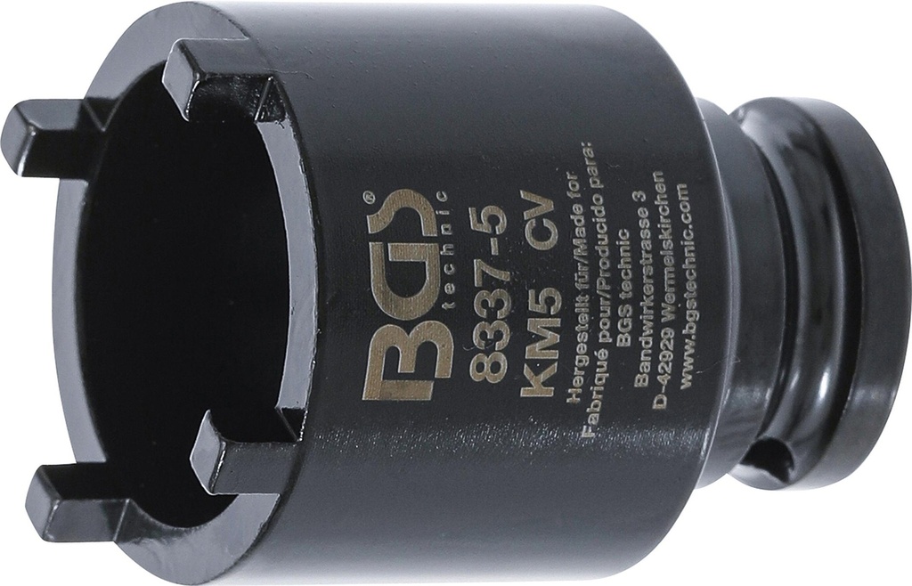 Groove nut socket KM5, 1/2 in. (8337-5, BGS)