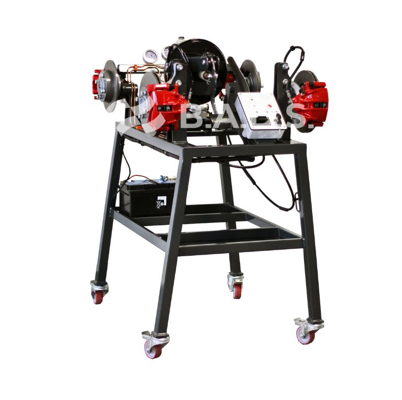 Pilnībā funkcionāla ABS bremžu sistēma ar riteņu ātruma sensoriem un solenoīdiem – mācību stends (MSSS01, AUTO EDU)