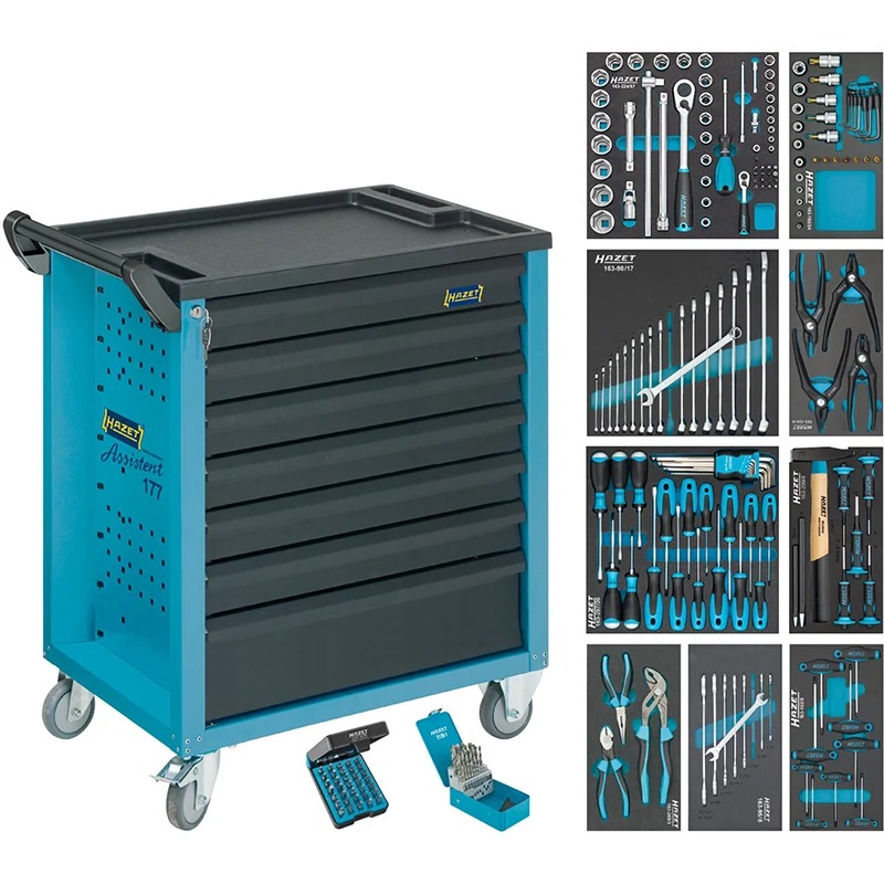 Tool trolley Assistent 177 with 217-piece tool set (177-7/217, HAZET)