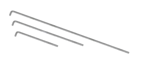 Body pulling rods 150/300/500 mm, 3 pcs (050792, GYS)