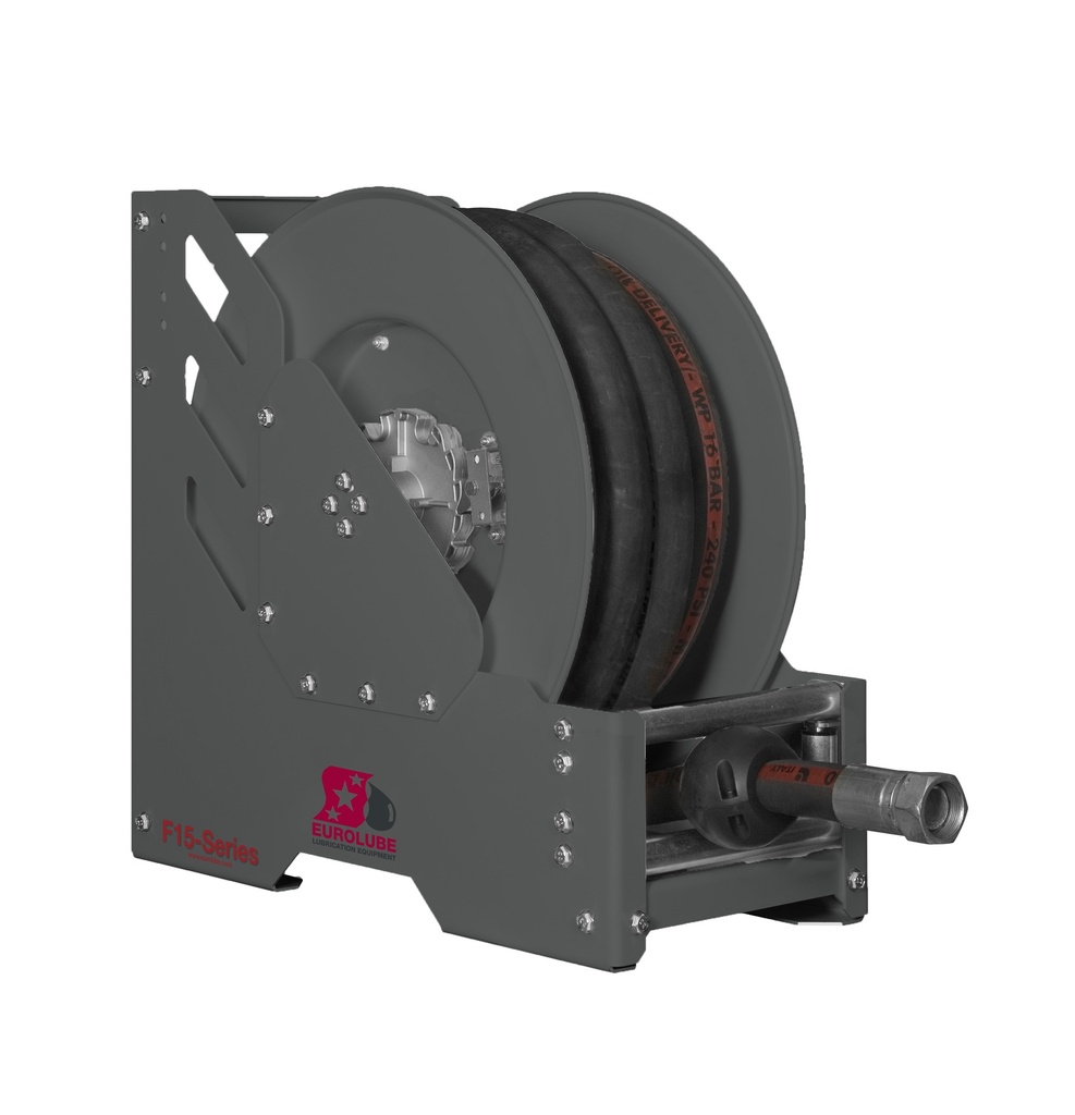 Hose reel F15 for oil and diesel, 15 m x 1/2 in. (17885, EUROLUBE)