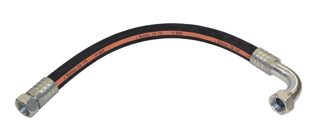 Eļļas šļūtene 1 m x 1 1/2 collas, G1 1/2 collas (ārēj.) – 90° G1 1/2 collas (ārēj.) (1788509, EUROLUBE)