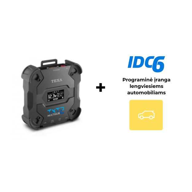 Komplektas Navigator TXT MULTIHUB 2 ir IDC6 Light Car programinė įranga (D19510, TEXA)