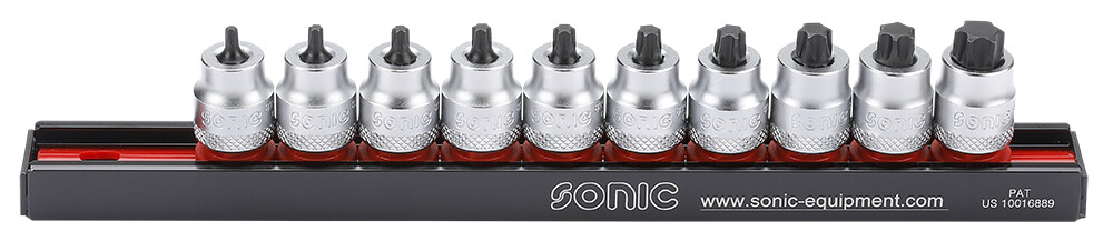 Sonic 3/8" Hex Socket Set Short 10-Piece (201016, SONIC)