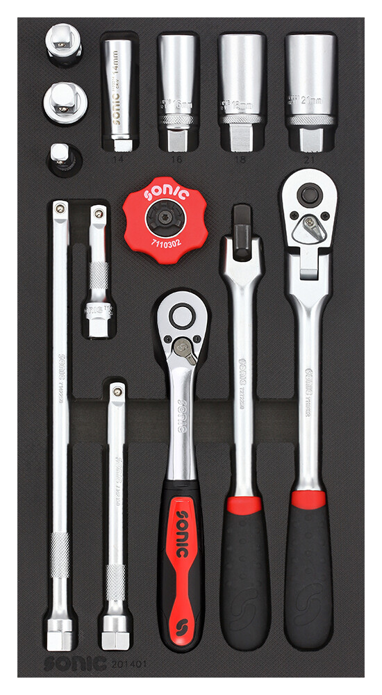 Instrumentu komplekts ratiņiem (14 gab.) (201401, SONIC)