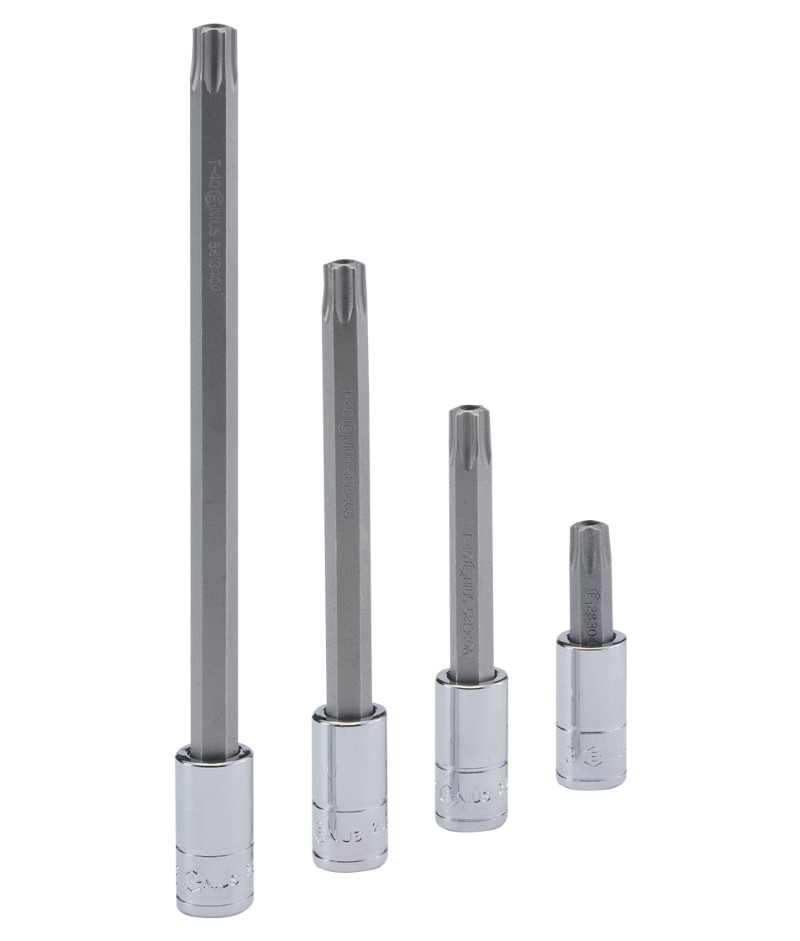 T-25 Torx uzgalis ar 1/4" stiprinājumu, 70 mm (208+6325, GENIUS)