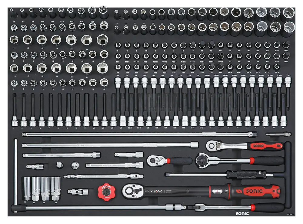 Instrumentu komplekts ratiņiem (218 gab.) (221801, SONIC)