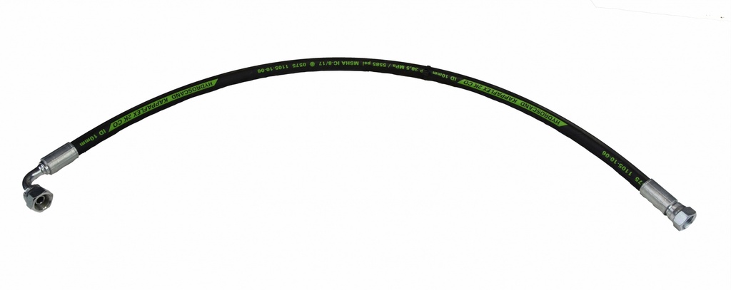 Tepalo žarna 0,7 m x 3/8 col., G3/8 col. (vid.) – 90° G3/8 col. (vid.) (2279031, EUROLUBE)