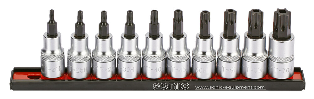 Torx uzgaļu galviņu komplekts, 1/2 collas, 10 gab. (301006, SONIC)