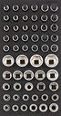 Tool set for tool trolleys, 1/2 in. bit sockets (56 pcs) (305605, SONIC)