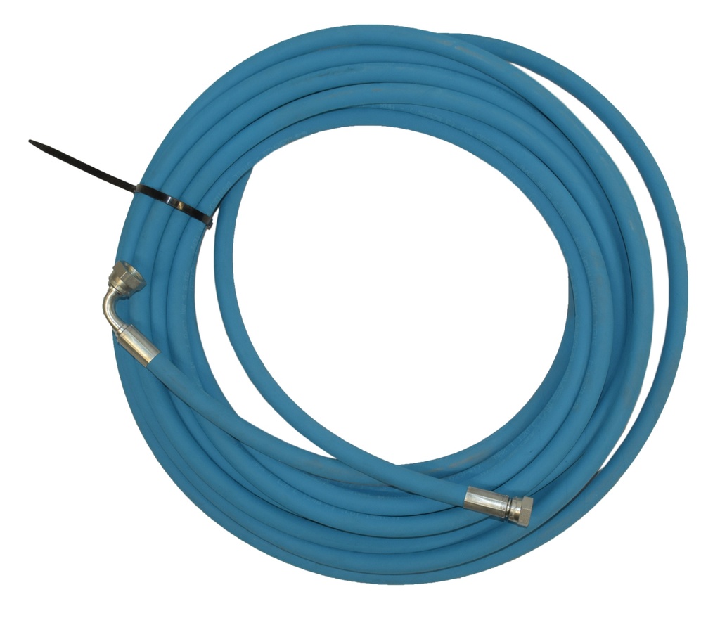 Karšto vandens žarna 15 m x 3/8 col., G3/8 col. (vid.) – 90° G3/8 col. (vid.), nerūdijantis plienas (3070055, EUROLUBE)