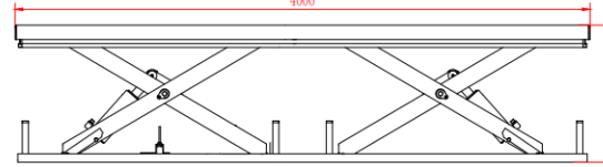 Platform lift 2.5 × 4 m, double structure (HD40002)