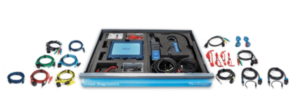 Automobiļu dīzeļa PicoScope 4425A 4 kanālu diagnostikas osciloskopa komplekts (koferis) (PQ227, PICO)