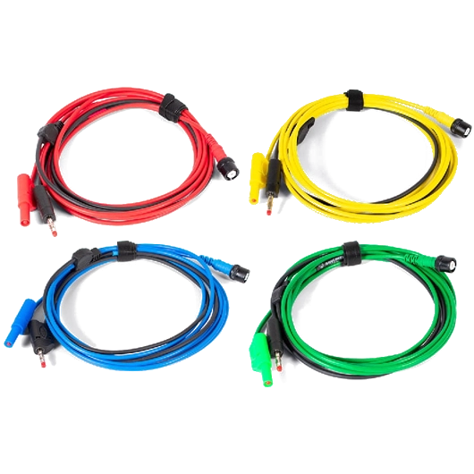 Mērvadu komplekts BNC-4 mm, 4 krāsas, 3 m (PP718, PICO)