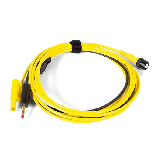 Premium test lead BNC to 4 mm, 3 m, yellow, permanent ground (TA128, PICO)