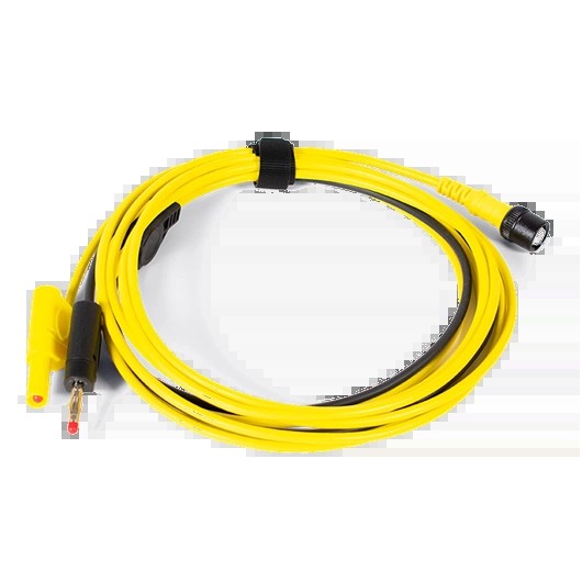 Premium mērvads BNC–4 mm, 5 m, dzeltens, ar pastāvīgu zemējumu (TA202, PICO)
