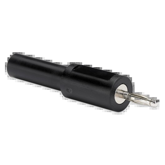 Adapteris: izolēta 4 mm ligzda – 2 mm spraudnis, melns (TA306, PICO)