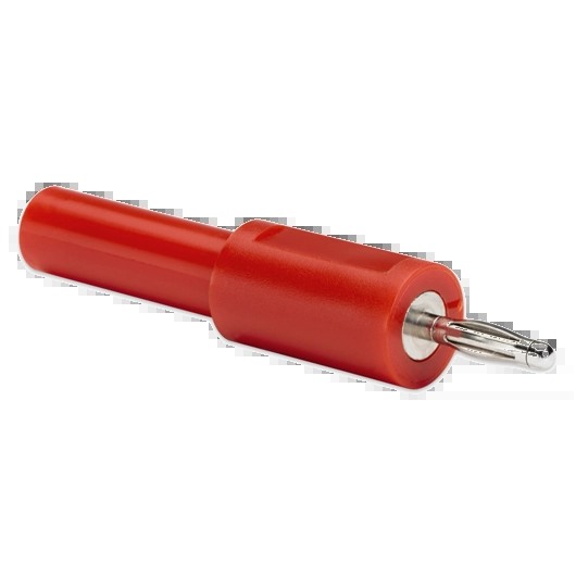 Adaptor: shrouded 4 mm to 2 mm jack, red (TA307, PICO)