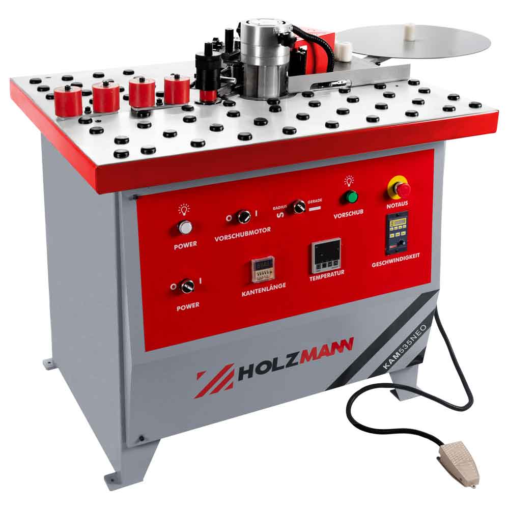 Pusiau automatinės briaunų klijavimo staklės (KAM535NEO_400V, HOLZMANN)