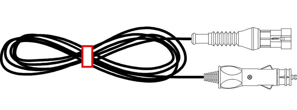 12 V maitinimo laidas 5/20 mm (3902216, TEXA)