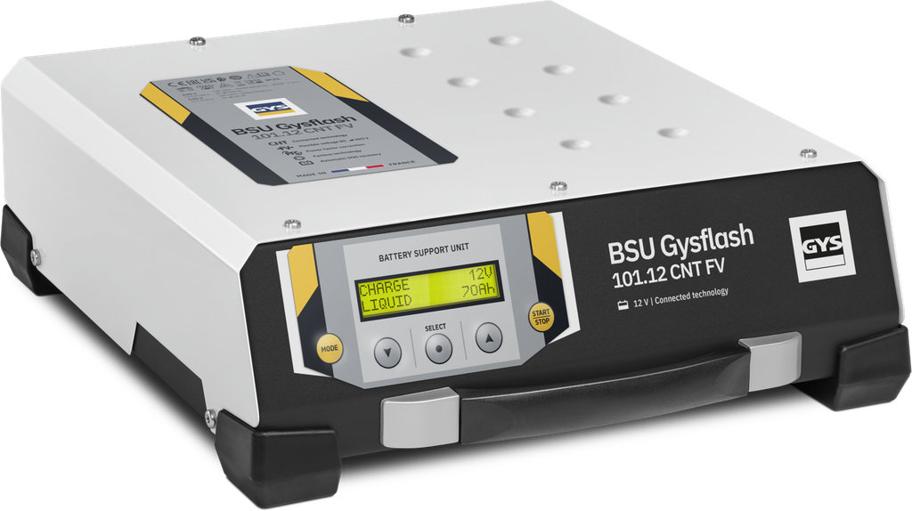 GYSFLASH 101.12 CNT FV battery charger, 2.5 m cables (025790, GYS)