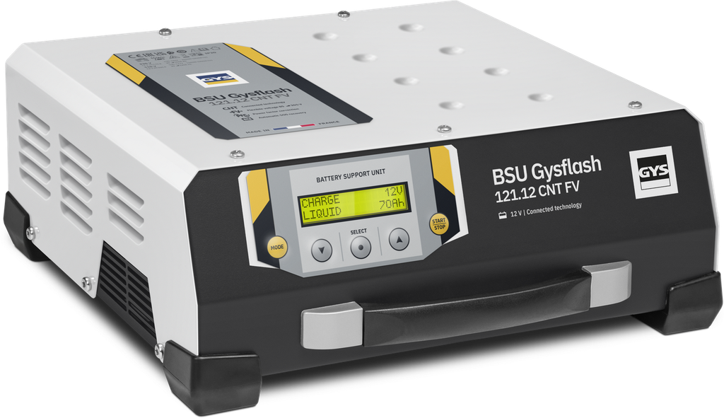 GYSFLASH 121.12 CNT FV akumulatoru lādētājs, 5 m vadi – UK (027756, GYS)