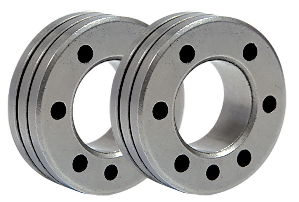 Set of 2 type C rollers – flux-cored wire Ø1.6/2.0 (037113, GYS)