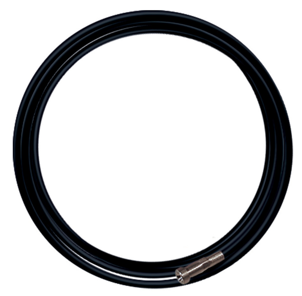 Oglekļa-teflona apvalks, 4 m, alumīnijam/nerūsējošam tēraudam Ø1–1,2, melns (039827, GYS)