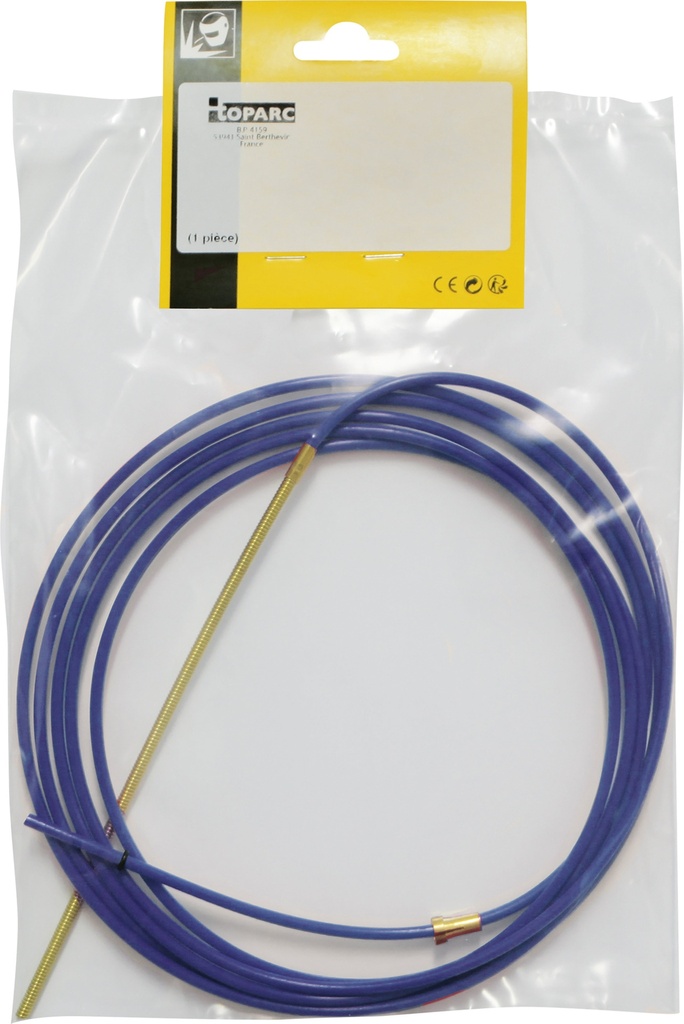LINER TEFLON + BRASS COMPLEMENT - ALU 0.6/0.8 - 4M BLUE (044050, GYS)