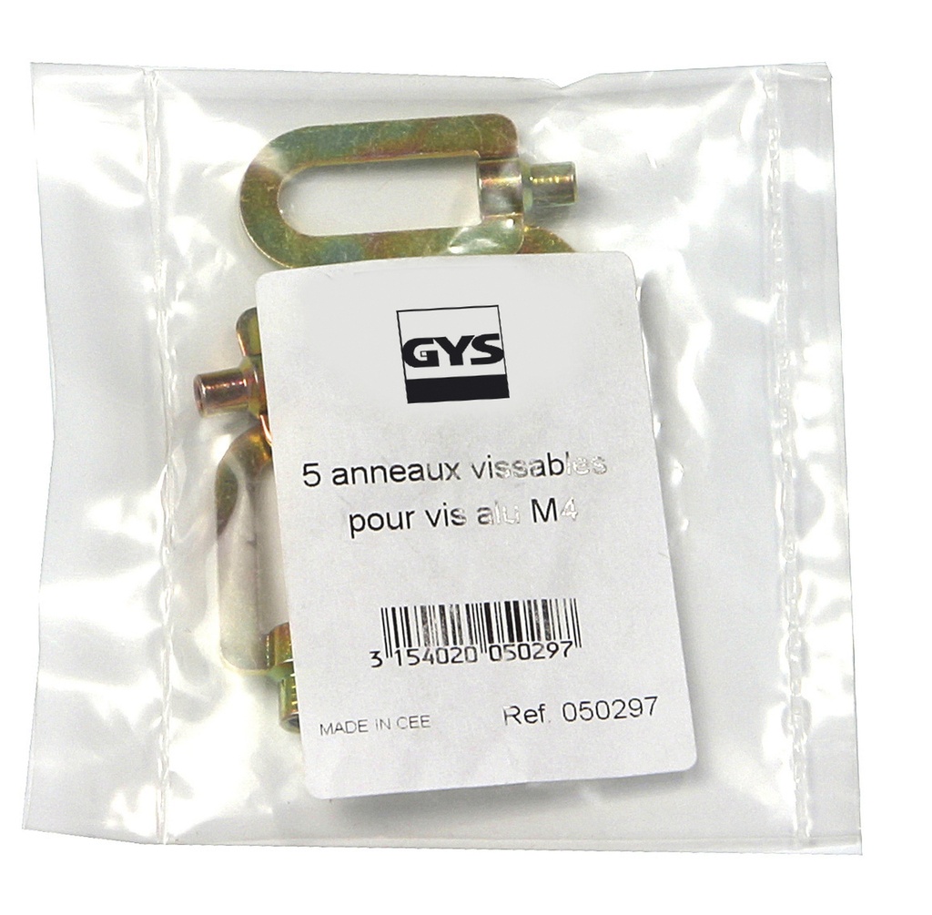 Screw-on rings for aluminium bolts M4 (050297, GYS)