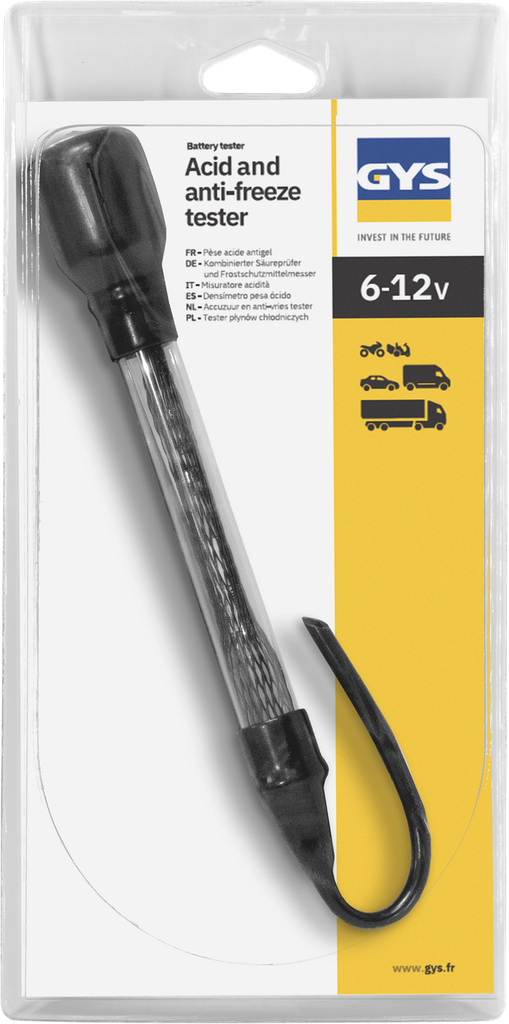 Combined battery electrolyte and antifreeze tester (054103, GYS)