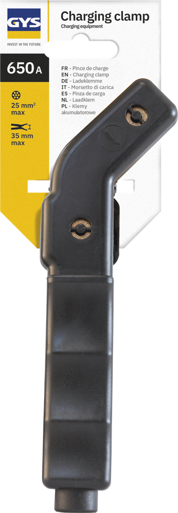 CURVED INSULATED CLAMP 650A BLACK - on card (055544, GYS)
