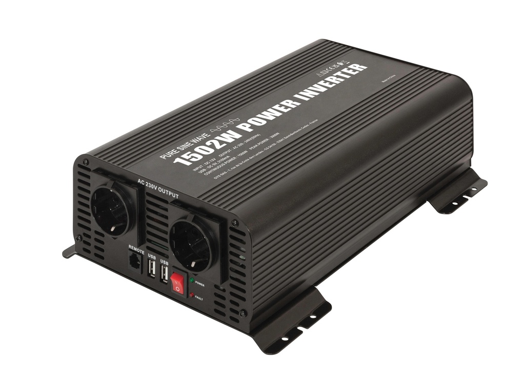 INVERTER PSW 1502W - 12V - REMOTE (067370, GYS)