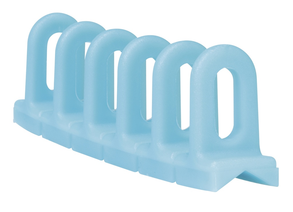 Šviesiai mėlyni kampiniai plastikiniai žiediniai strypeliai 6×22×156 mm, 3 vnt. (082908, GYS)