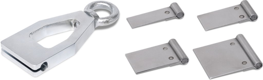 Set of 4 welding plates and a pulling clamp (083493, GYS)