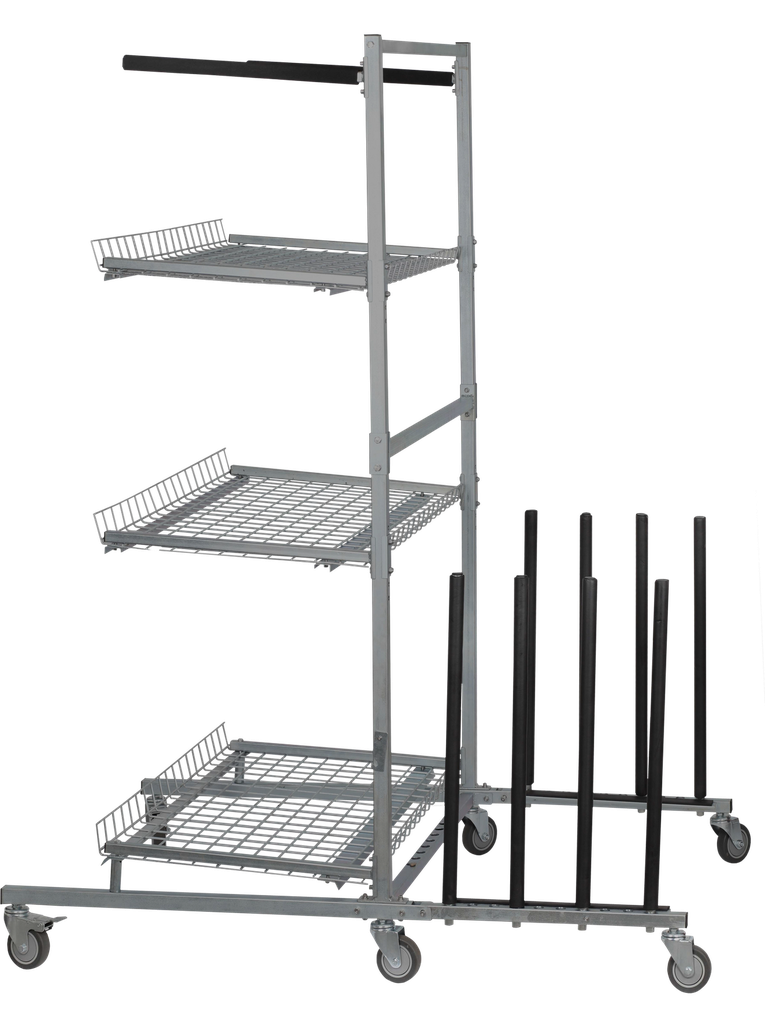 Three-shelf trolley for body parts (083868, GYS)