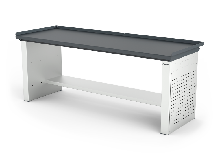 MONO workbench, fixed height, closed sides, anti-fall top, shelf 300 mm, 2000 mm, Filcar (ELFC-200-A1M, FILCAR)