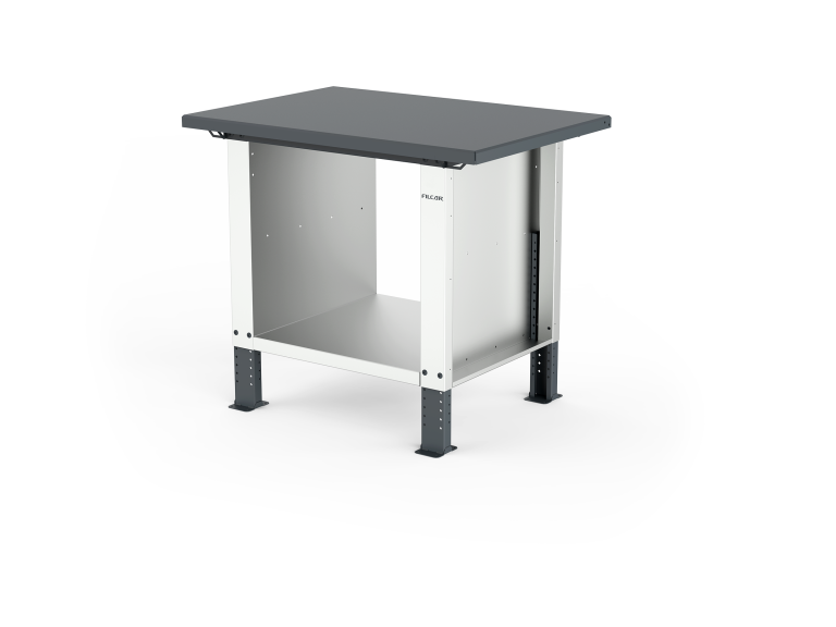MONO workbench, adjustable height, standard sides, flat top, shelf 600 mm, 1000 mm, Filcar (ELRA-100-A2G, FILCAR)