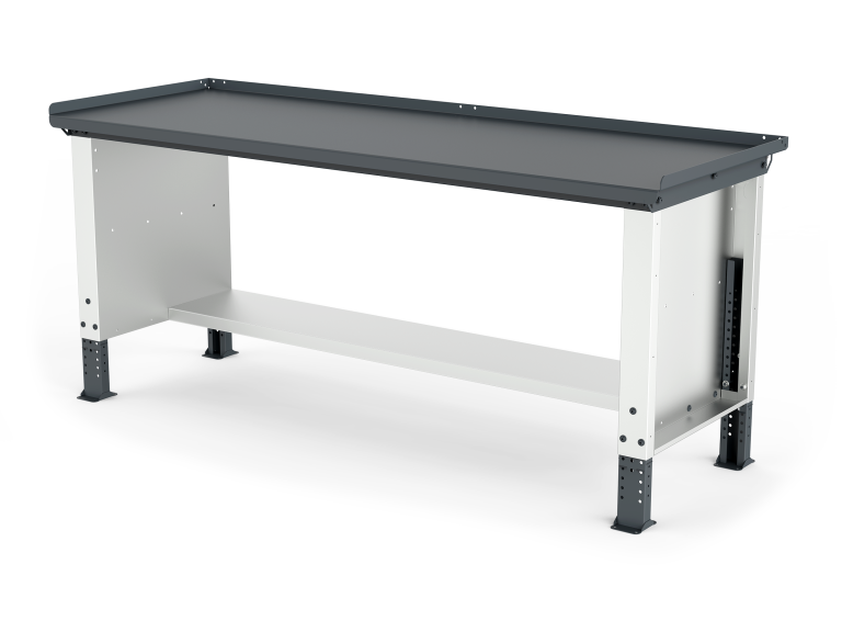 MONO workbench, adjustable height, standard sides, anti-fall top, shelf 300 mm, 2000 mm, Filcar (ELRA-200-A1M, FILCAR)