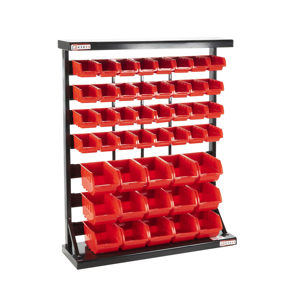 Storage bin rack (KSR94, HOLZMANN)