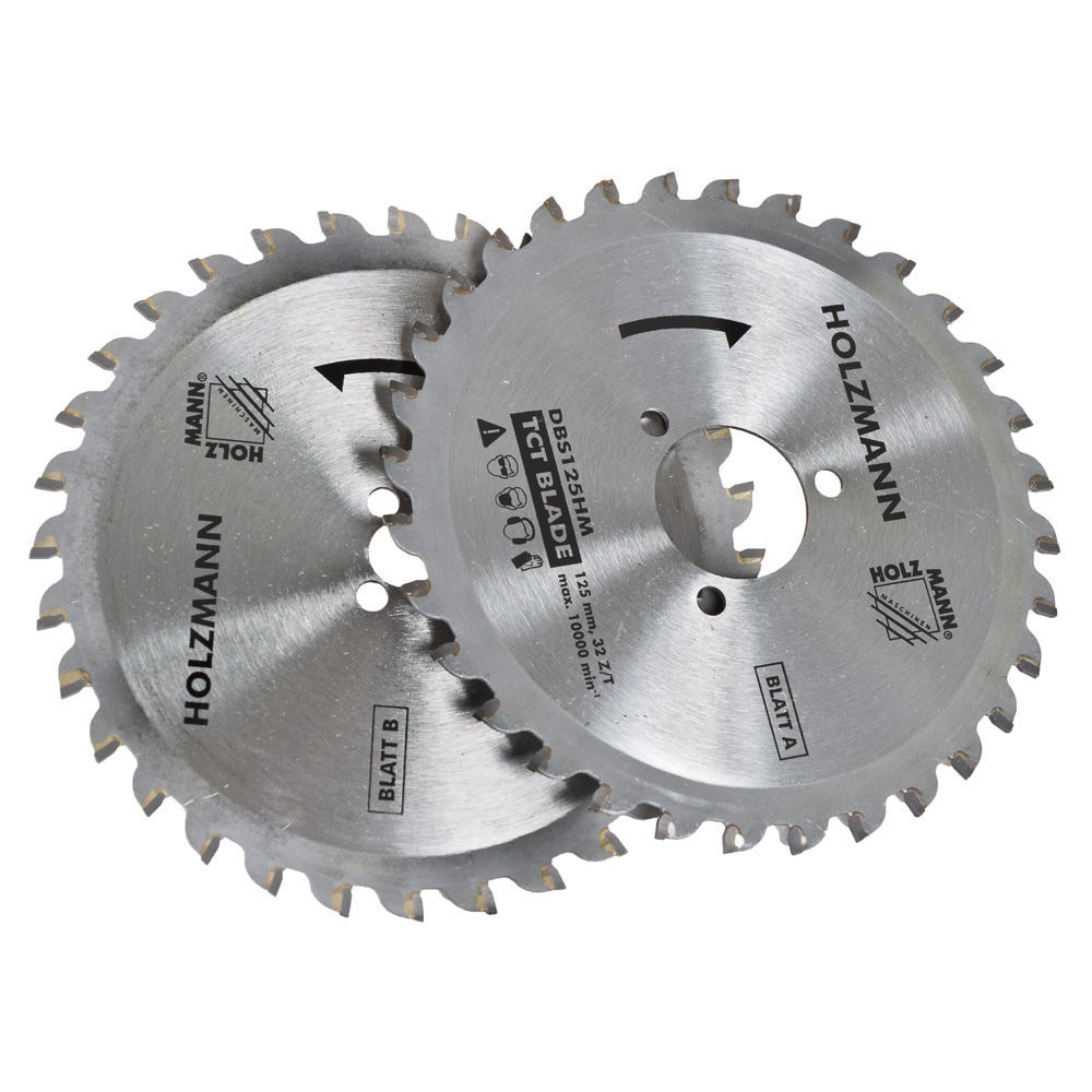 Cietkausējuma zāģa ripu komplekts DBS125 zāģim, 2 gab. (DBS125HM, HOLZMANN)