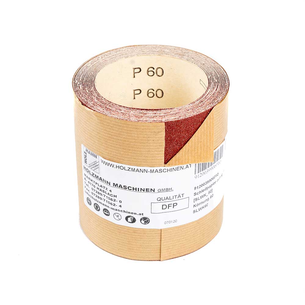 Sanding roll 5m graining: 60 (SLWK60, HOLZMANN)