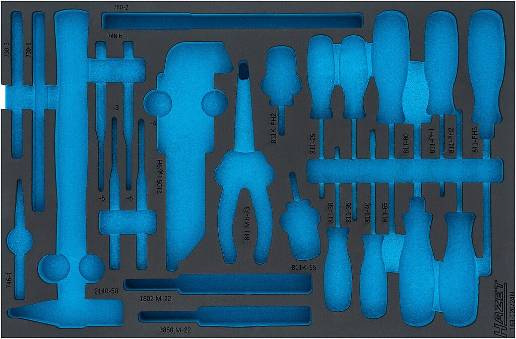 Two-component foam tool insert (163-120LN, HAZET)